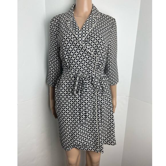 Top Shop Retro Geometric Print Belted Wrap Mini Dress - Picture 2 of 12